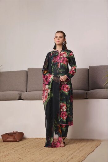 JAZMIN INSPIRED– 3PCS LAWN 3D PRINTED – WOMEN’S – UNSTITCHED