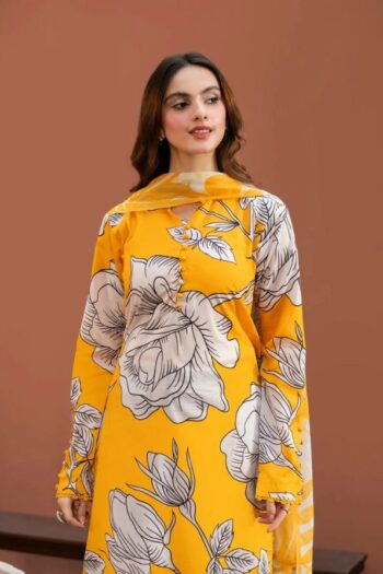 JAZMIN INSPIRED– 3PCS LAWN 3D PRINTED – WOMEN’S – UNSTITCHED 05