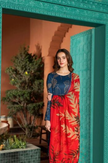 JAZMIN INSPIRED– 3PCS LAWN 3D PRINTED – WOMEN’S – UNSTITCHED 10