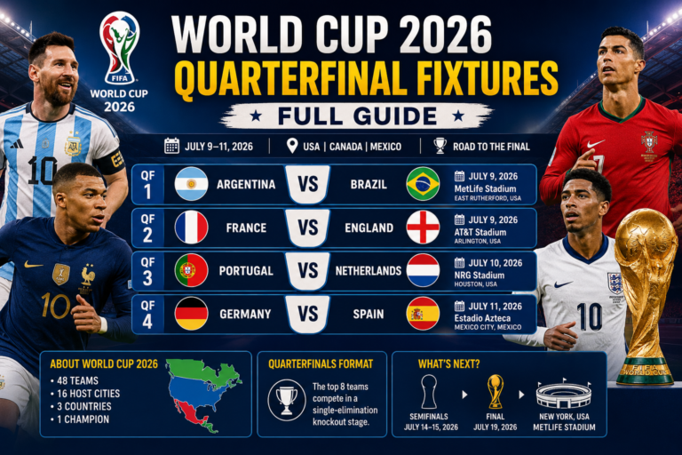 World Cup 2026 Quarterfinal Fixtures Full Guide